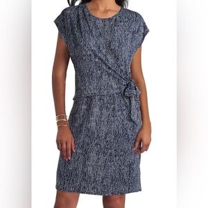 H by Halston Faux Wrap Dress | Large | Casablanca Black & White | EUC